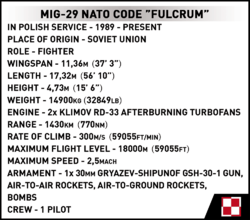 Fighter aircraft MIG-29 GHOST OF KYIV COBI 5833 - Armed Forces - kopie