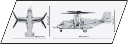 Amerikanisches Konverter Flugzeug Bell Boeing V-22 Osprey COBI 5835 - Armed forces - kopie