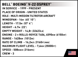 Americký konvertoplán Bell Boeing V-22 Osprey USA COBI 5836 - Armed Forces