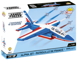 Francouzský lehký bitevní letoun Dassault Alpha JET Patrouille de France COBI 5841 - Armed Forces