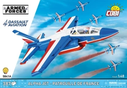 Francouzský lehký bitevní letoun Dassault Alpha JET Patrouille de France COBI 5841A - Armed Forces 1:48