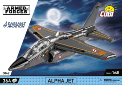 Französisches leichtes Kampfflugzeug Dassault Alpha JET Patrouille de France COBI 5841 - Armed Forces 1:48 - kopie