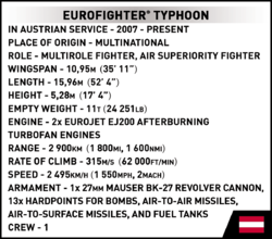 Víceúčelový stíhací letoun Eurofighter TYPHOON COBI 5850 - Armed Forces 1:48