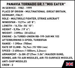 Nemecký stíhací bombardér Panavia Tornado IDS COBI 5853 - Armed Forces 1:48 - kopie