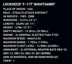 Americký útočný letoun Lockheed F-117 Nighthawk COBI 5902 - Limited Edition Armed Forces 1:48
