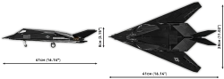 American attack aircraft Lockheed F-117 Nighthawk COBI 5902 - Limited Edition Armed Forces 1:48 - kopie