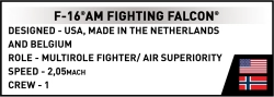 Americký víceúčelový stíhací letoun F-16 AM Fighting Falcon COBI 5913 - Armed Forces 1:48