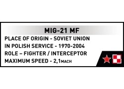 Russisches Kampfflugzeug MiG-21 COBI 5919 - Armed Forces 1:48 - kopie