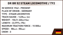Parní lokomotiva DR BR 52/TY2 s tendrem COBI 6280 - Executive Edition 1:35