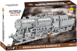 Steam locomotive Kriegslokomotive Baureihe 52 with tender COBI 6281 - World War II 1:35