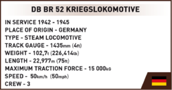 Parní lokomotiva Kriegslokomotive Baureihe 52 s tendrem COBI 6281 - World War II