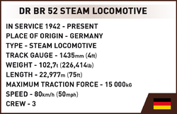 Dampflokomotive DR BR 52/TY2 mit Tender COBI 6280 - Executive Edition 1:35 - kopie