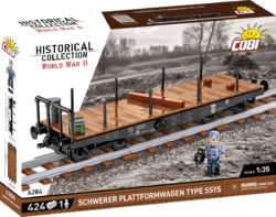 Německý těžký plošinový vagon SSYS 50T COBI 6284 - Historical Collection 1:35