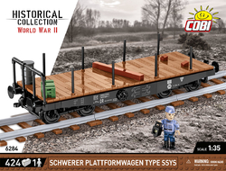 Německý těžký plošinový vagon SSYS 50T COBI 6284 - Historical Collection 1:35