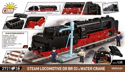 Parní lokomotiva DR BR 03 s tendrem a vodním jeřábem COBI 6286 - Historical Collection 1:35