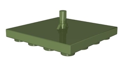 Spare part - tank turret pin 4x4 duo green COBI-59544
