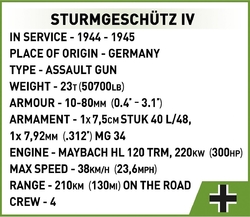 Německé samohybné útočné dělo Sturmgeschütz IV Sd.Kfz. 167 COBI 2575 - Limited Edition WWII