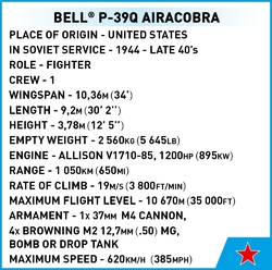 Americký stíhací letoun Bell P-39D Airacobra COBI 5746 - World War II 1:32 - kopie