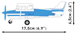 Americké hornoplošné civilné lietadlo Cessna 172 Skyhawk COBI-26621 1:48 - kopie