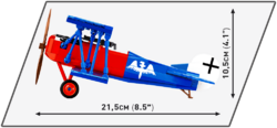 Hornoplošný stíhací letoun FOKKER E.V (D.VIII) COBI 2976 - Great War - kopie