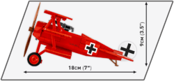Nemecké trojplošné stíhacie lietadlo FOKKER Dr. I Red Baron COBI 2986 - Great War - kopie