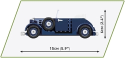 Veliteľské vozidlo generála Charlesa De Gaulla HORCH 830 BL COBI 2260 - Limitovaná edícia World War II - kopie