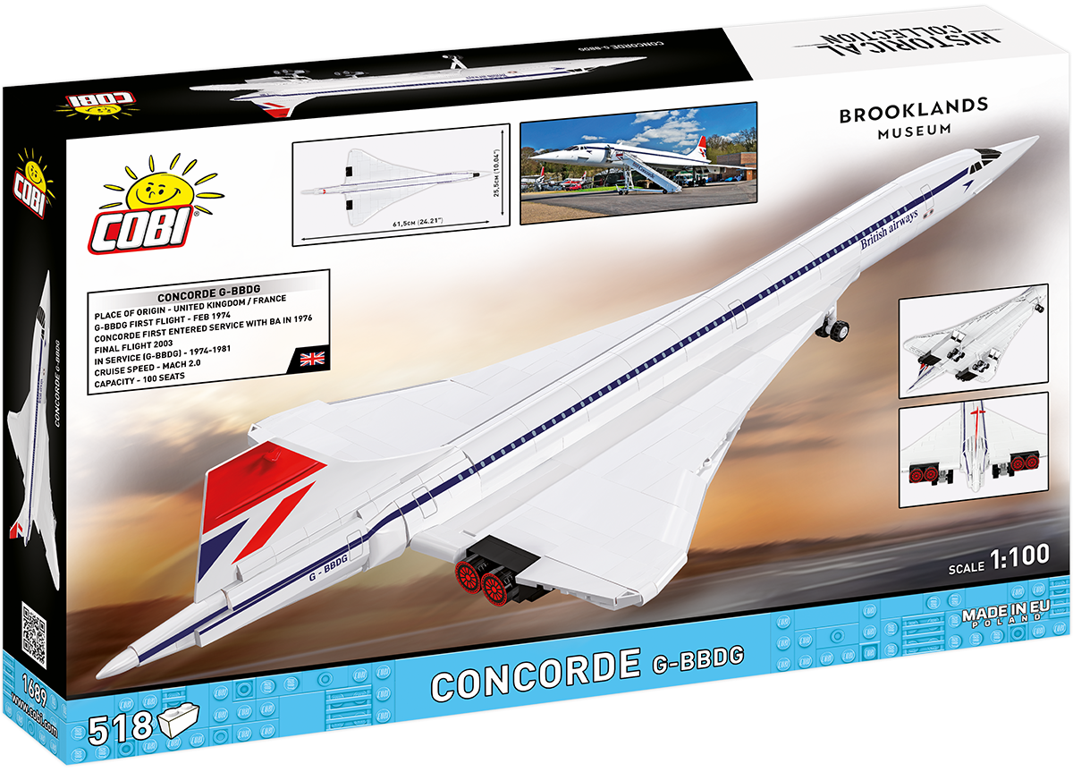 Nadzvukové dopravní letadlo CONCORDE G-BBDG COBI 1917 - Historical Collection - kopie