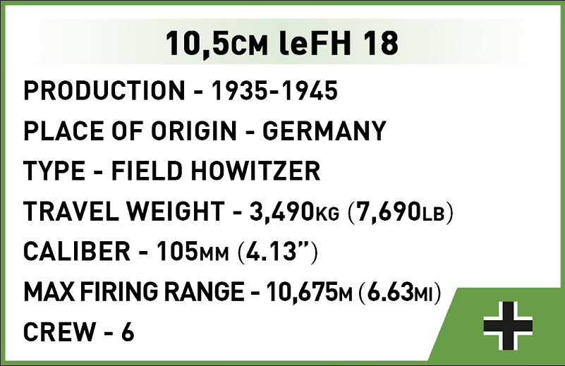 Německá polní houfnice leFH 18 COBI 2292 - World War II