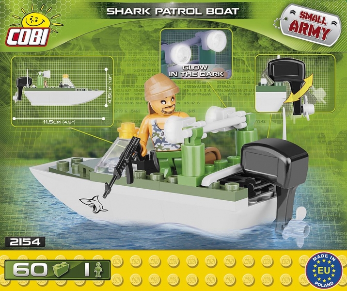 Hlídkový vojenský člun Shark COBI 2154 - Small Army