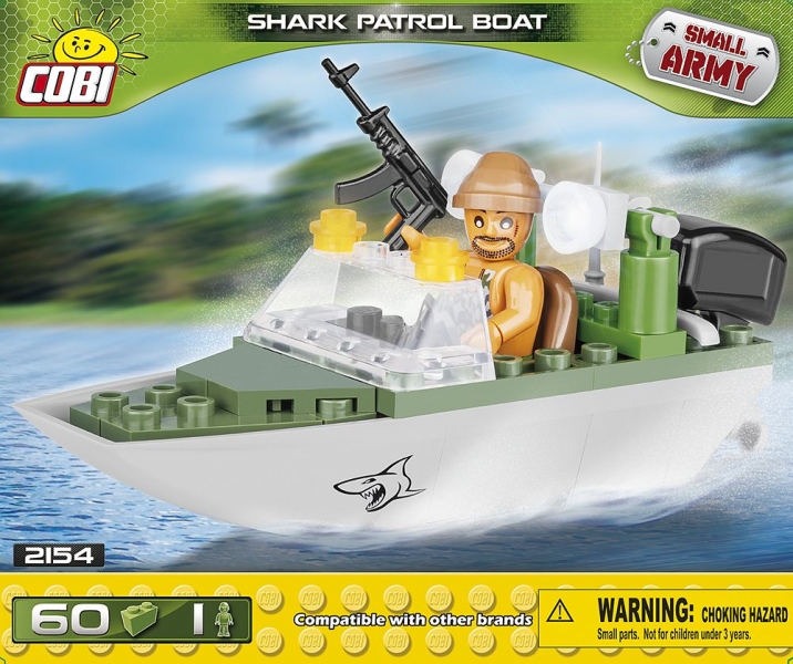 Hlídkový vojenský člun Shark COBI 2154 - Small Army