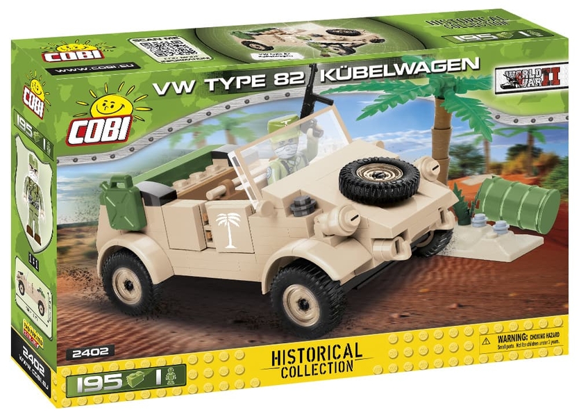 Velitelský vůz VW typ 82 Kübelwagen COBI 2402 - World War II