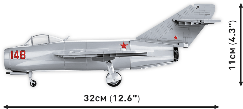 Czechoslovak fighter aircraft S-102 (MIG-15) COBI 5821 - Cold War - kopie