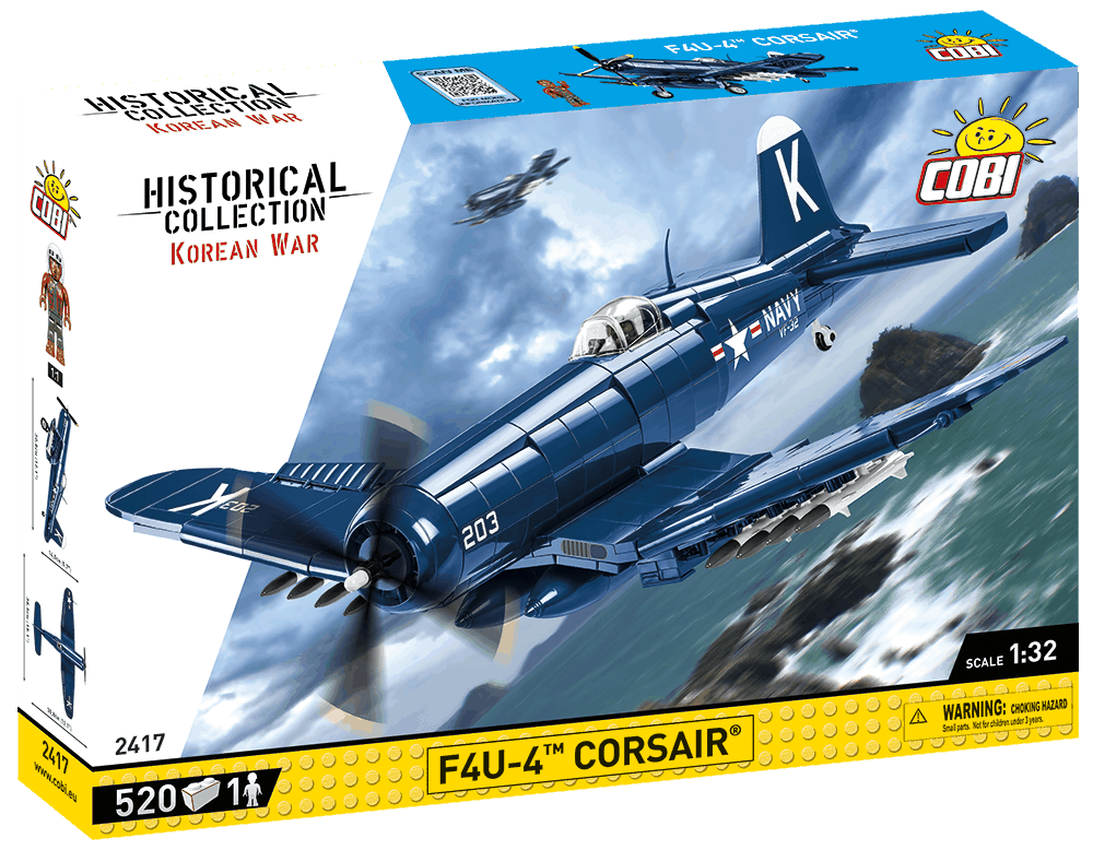 COBI2415- AVIAO MILITAR AU-1 CORSAIR GUERRA DA COREIA COM 330 PCS