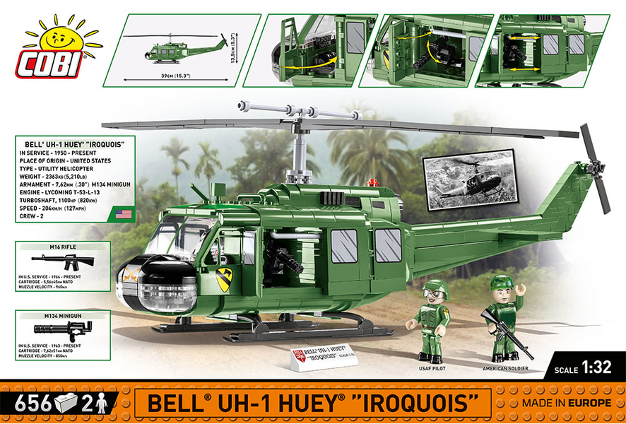 Americký vrtulník HUEY Bell UH-1 Iroquois COBI 2423 - Vietnam War