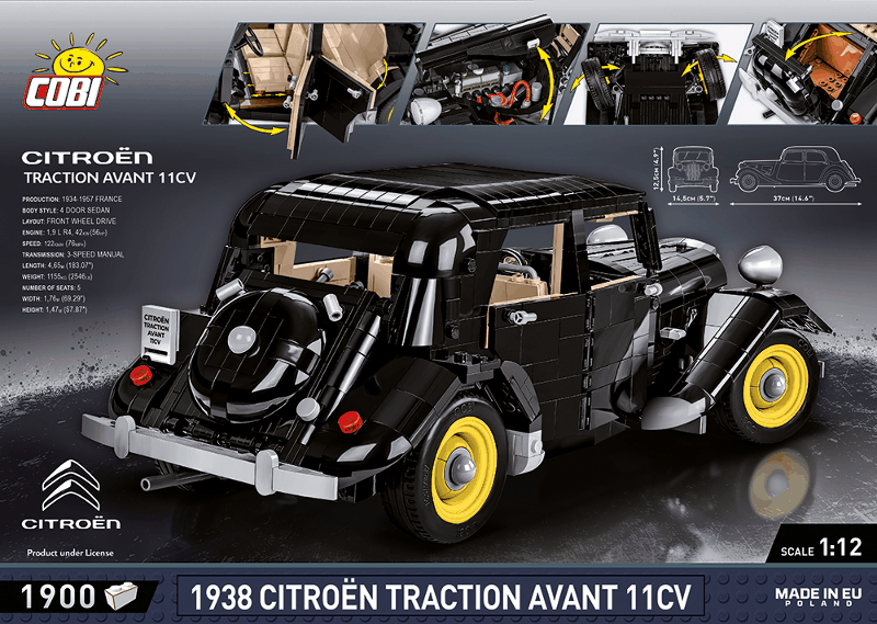 Francouzský automobil 1938 CITROËN Traction 11CV COBI 24337 - Executive edition 