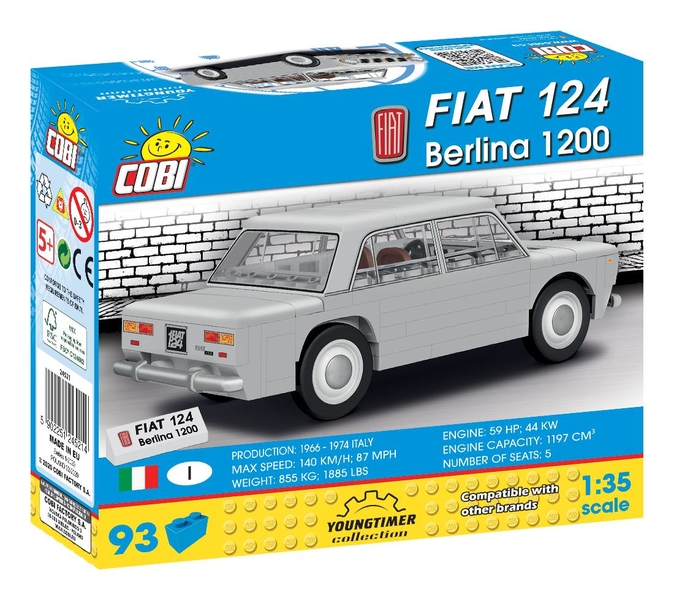 Automobil FIAT 124 Berlina 1200 COBI 24521 - Youngtimer