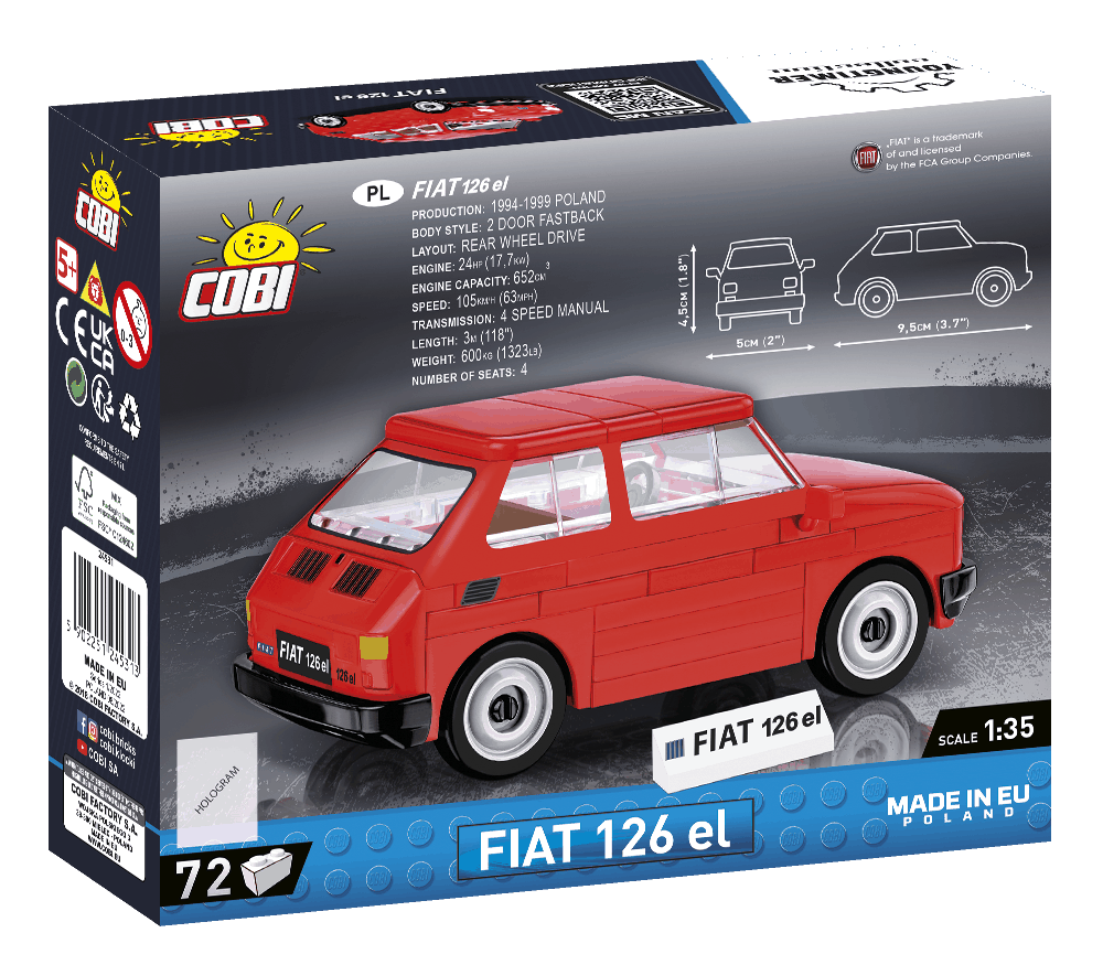 Automobil FIAT 126p el (Maluch) COBI 24531 - Youngtimer