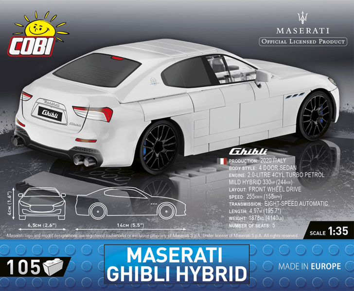Auto Maserati Ghibli COBI 24564 - Maserati - kopie