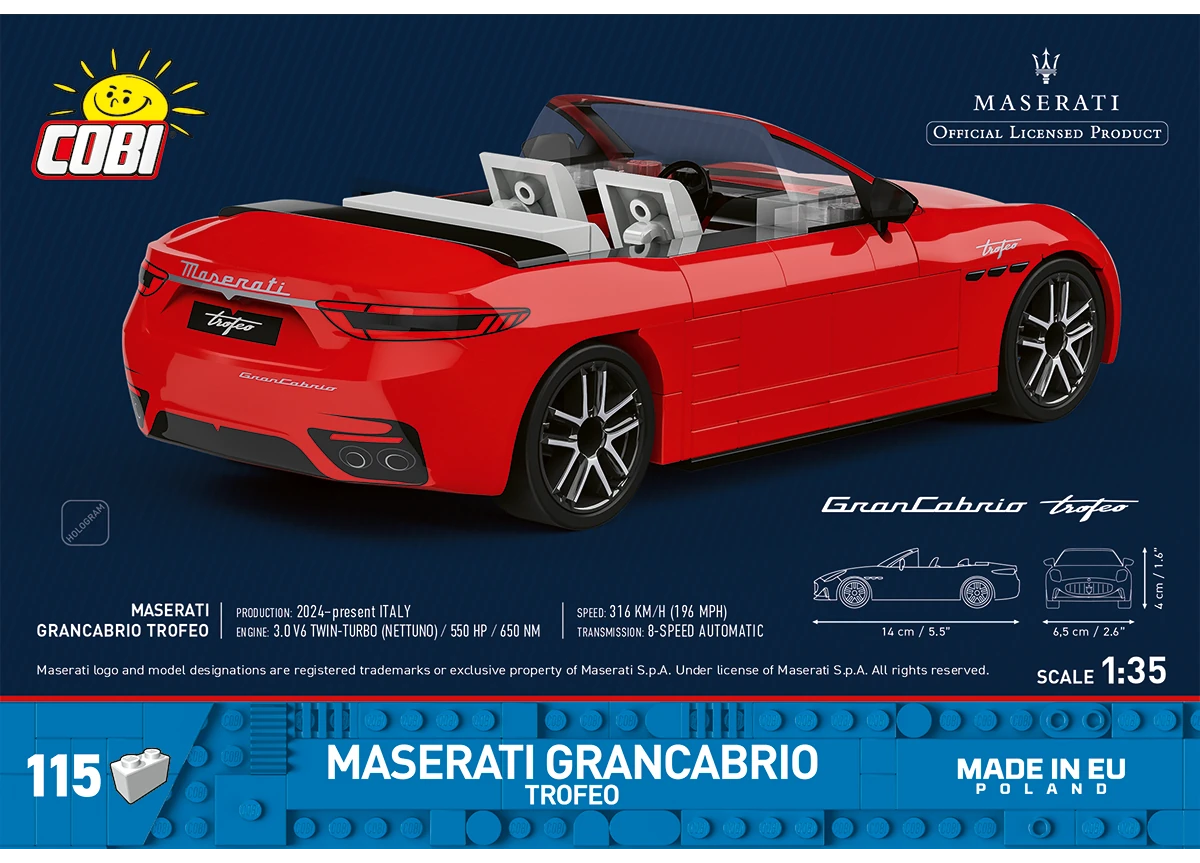 Automobil Maserati Grancabrio Trofeo COBI 24578 - Maserati 1:35