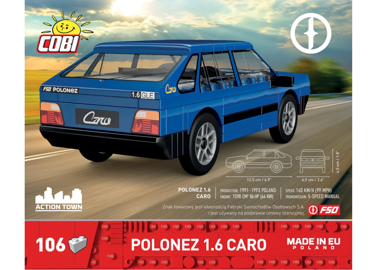 Automobil FSO Polonez 1,6 Caro COBI 24589 - Action Town 1:35