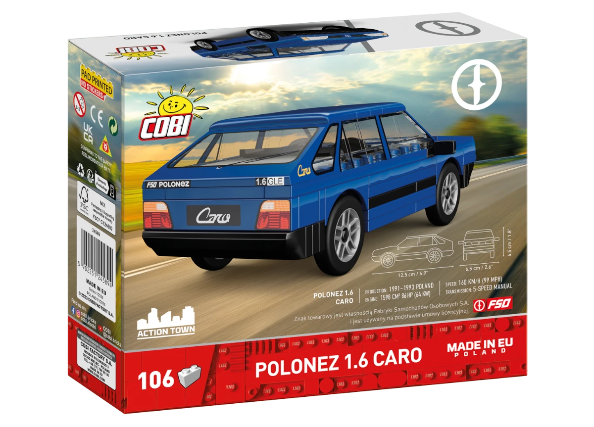Automobil FSO Polonez 1,6 Caro COBI 24589 - Action Town 1:35