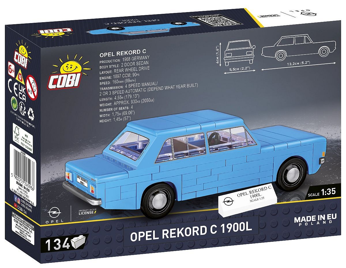 Automobil Opel Rekord C 1900L COBI 24598 - Youngtimer 1:35