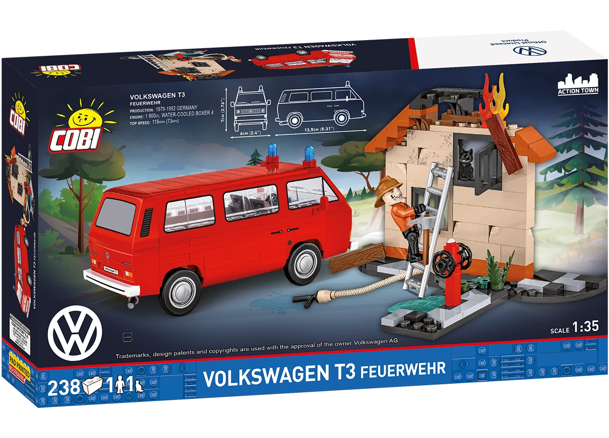 Car Volkswagen T3 COBI 24634 – Action Town 1:35 - kopie