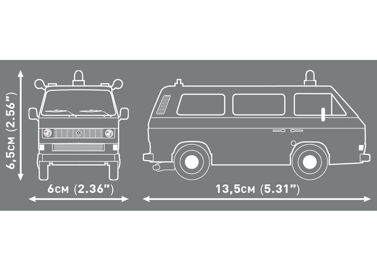 Volkswagen T3 Ambulance COBI 24636 – Action Town 1:35 - kopie