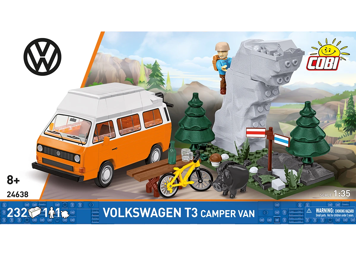 Car Volkswagen T3 Camper Van COBI 24638 – Action Town 1:35