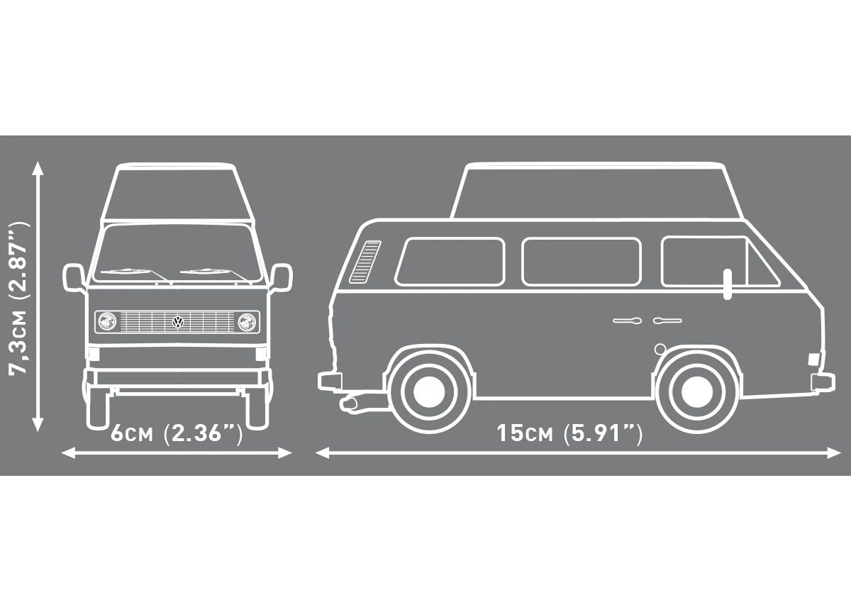 Car Volkswagen T3 Camper Van COBI 24638 – Action Town 1:35