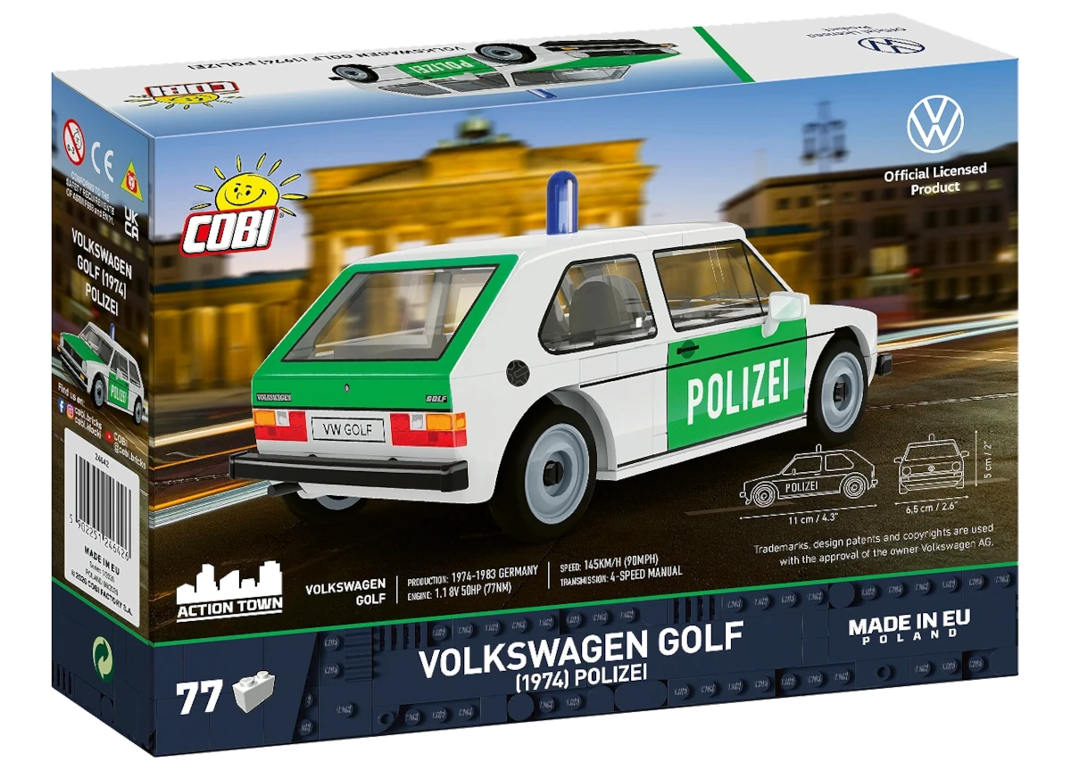 Volkswagen Golf GTI Car (1976–1983) COBI 24663 – Action Town 1:35 - kopie