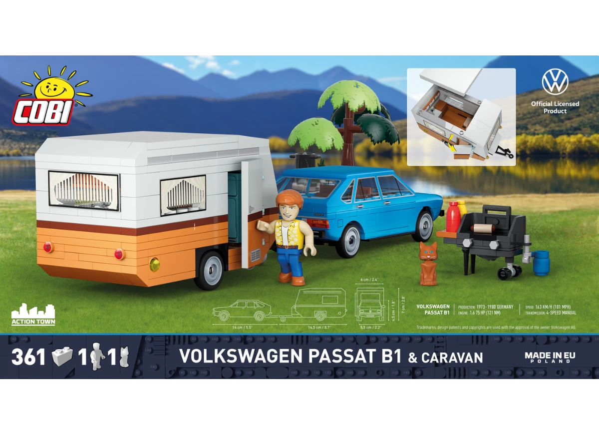 Automobil Volkswagen Passat B1 a karavan COBI 24644 – Action Town 1:35