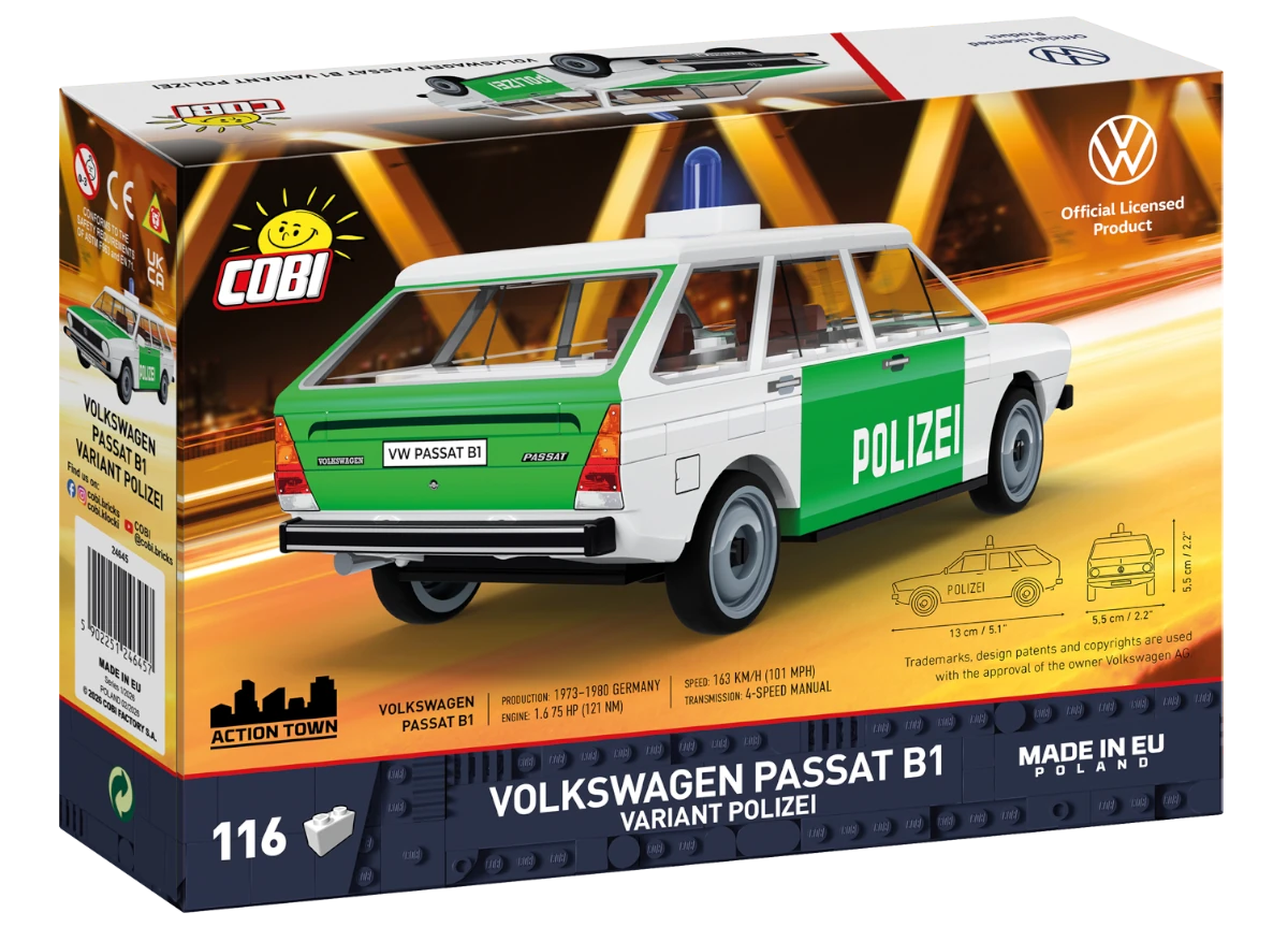 Auto Volkswagen PASSAT B1 COBI 24644 – Action Town 1:35 - kopie