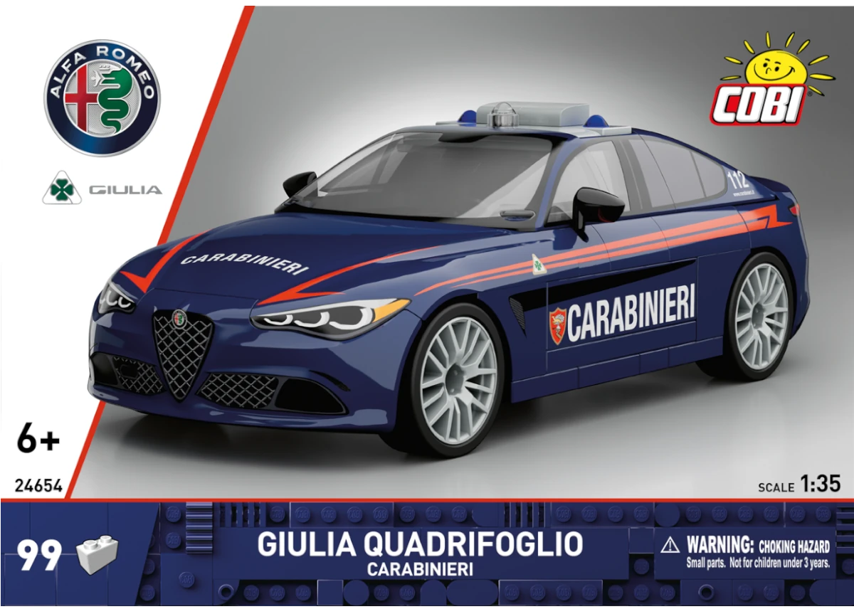 Auto GIULIA Quadrifoglio Carabinieri COBI 24654 - Action Town 1:35